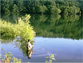 Easy to find a fishing spot